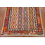 Tapis oriental réversible en laine Kilim 8 x 11