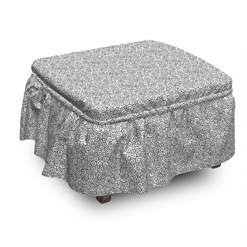 Box Cushion Ottoman Slipcover
