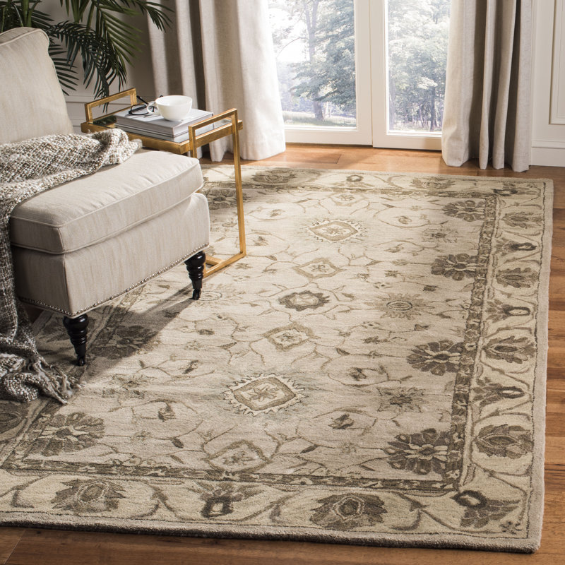 Caresse Hand Tufted Wool Pile Southwestern Rug, Rectangle 3' x 5'