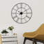 Gunhwat Slim Iron Wall Clock Black - 56 cm