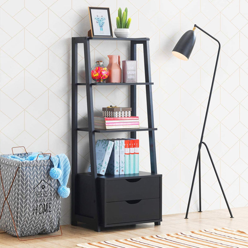 133cm H x 48cm W Engineered Wood Ladder Shelf Bookcase