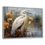 Héron pêche blanc, héron, art mural-1243129075-1239976814