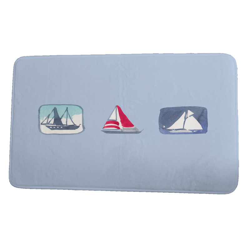Tapis de bain Isabel, l 24 po x L 17 po, Bleu