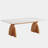 White Brown 70.8-Inch Rectangular Dining Kitchen Table for 6 to 8 People