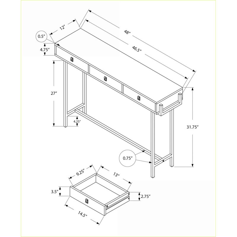 Table basse en stratifié brun avec rangement, base en métal chromé pour salon moderne