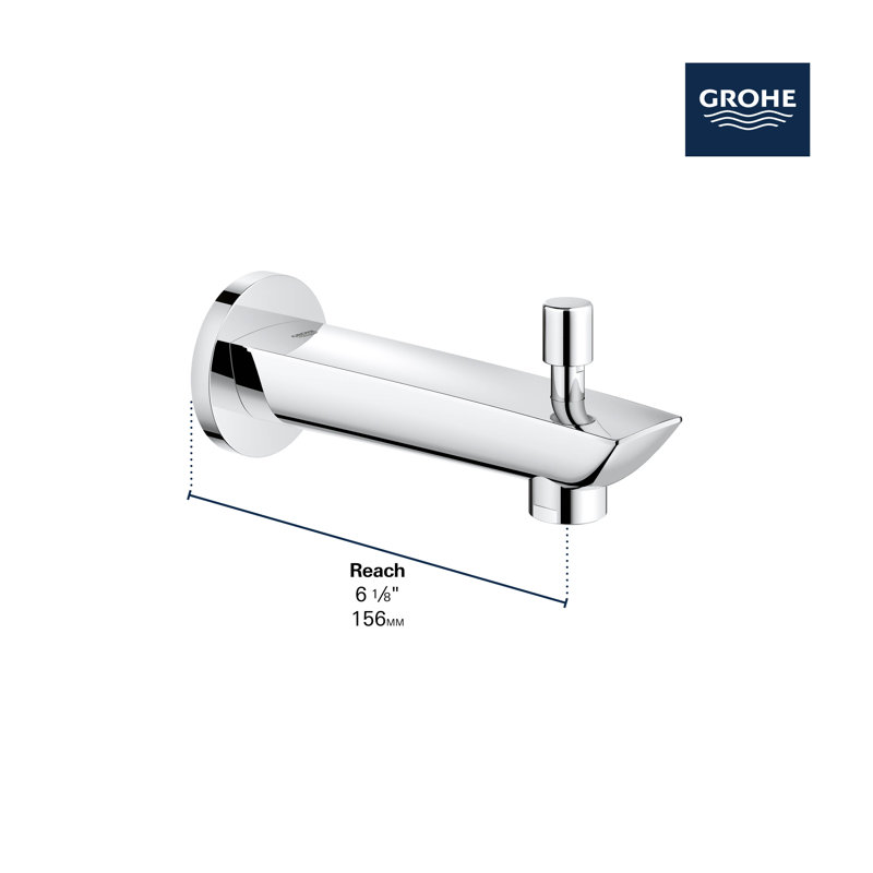 Eurosmart Wall Mounted Tub Spout Trim, Brushed Nickel