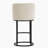 Counter Height Bar Stools Set Of 2, Modern Barrel Design With Backrest, Linen Upholstered For Kitchen Island Comfort And Style-340105601