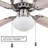  Indoor Ceiling Fan with Quiet, Reversible Motor, 42", Brushed Nickel