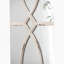 Miroirs muraux rectangulaires en bois avec cadre blanc vieilli