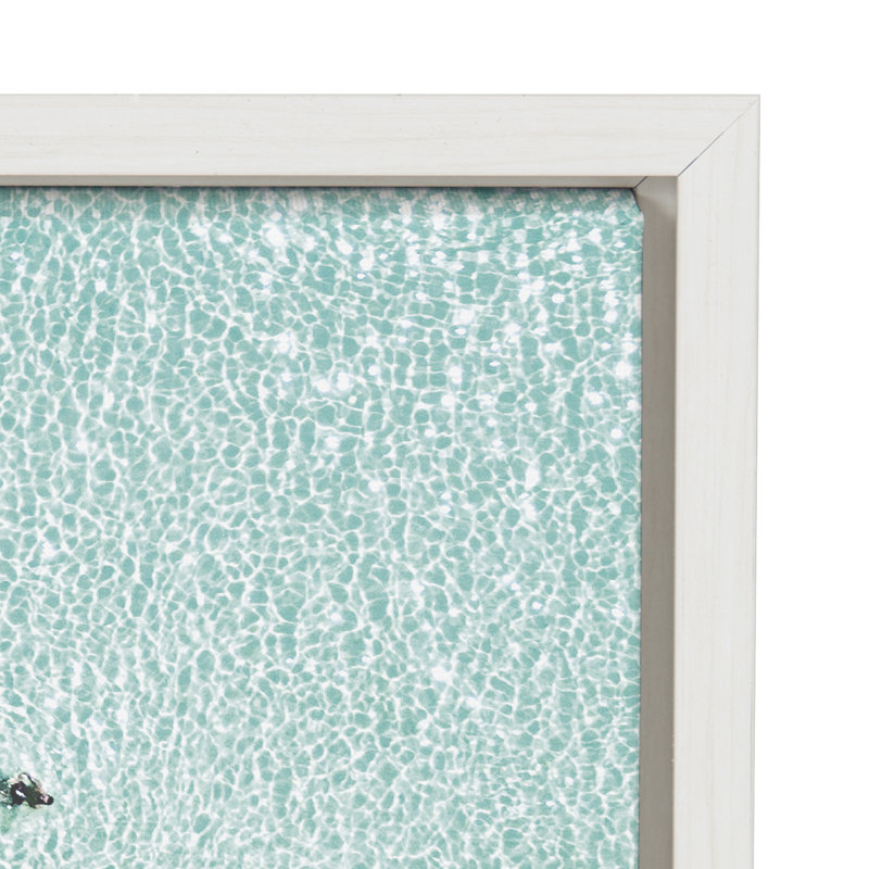 «Turquoise Beach from Above 2» par Amy Peterson, reproduction d'art sur toile encadrée, L 28 po x H 38 po