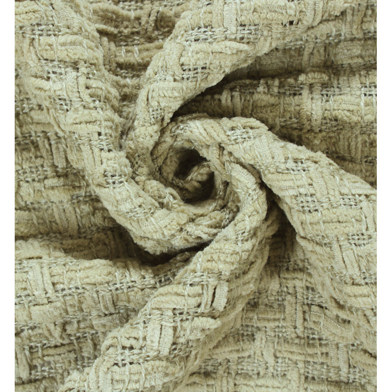Chenille Handmade Throw Blanket, Green