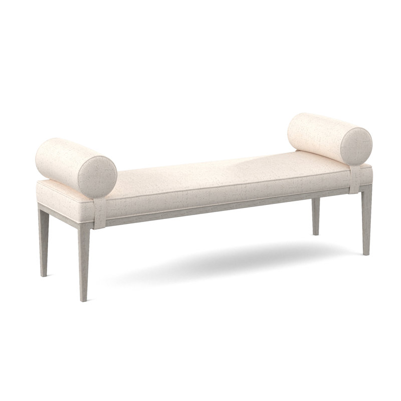 Brooklyn Upholstered Bench, Venice 100% Polyester, Bisque