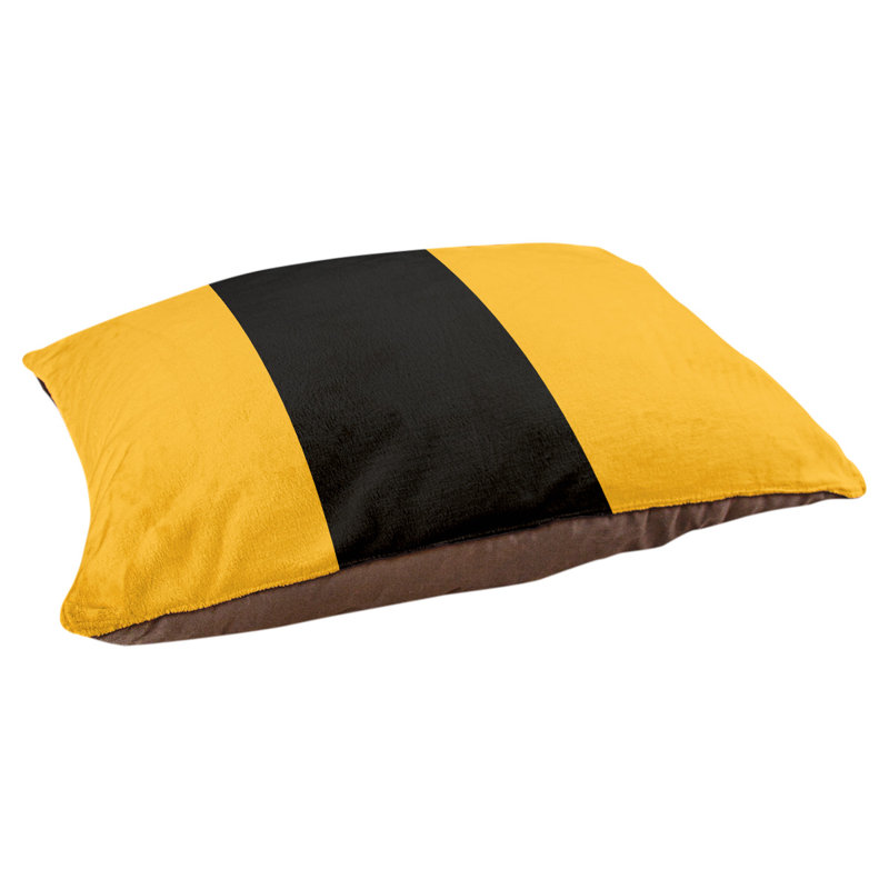 Coussin rectangulaire designer Tampa Bay, Grand (L 40 po x l 50 po), Pittsburgh doré / noir