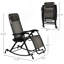 Outdoor Rocking Chairs, Foldable Reclining Anti Gravity Lounge Rocker W/ Pillow, Cup & Phone Holder