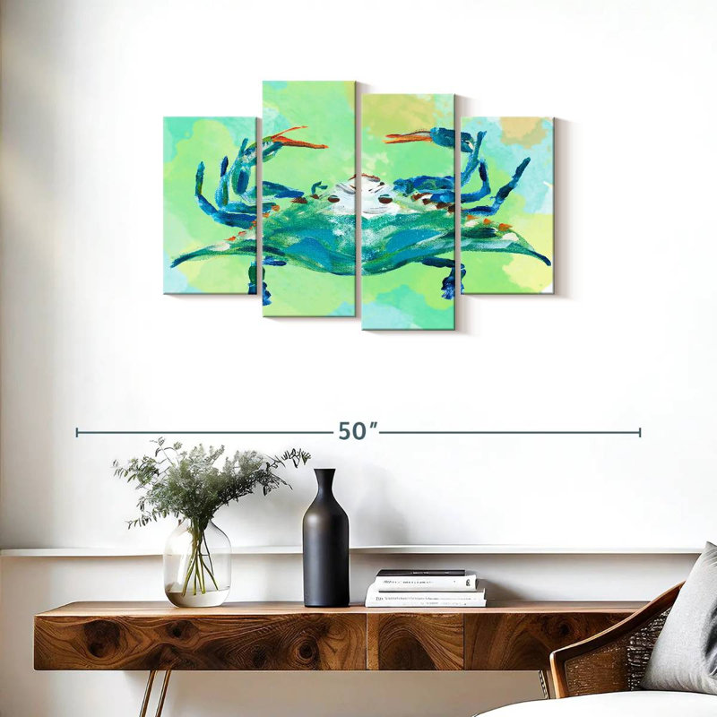 Brampt aquarelle créatures de la mer I, H 22 po x l 36 po