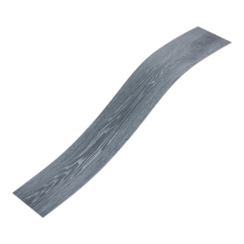 15.2x91.5 cm 36Pcs Self Adhesive PVC Flooring, Natural Grey