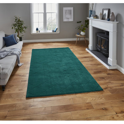Tufted Wool Jewel Green Rug