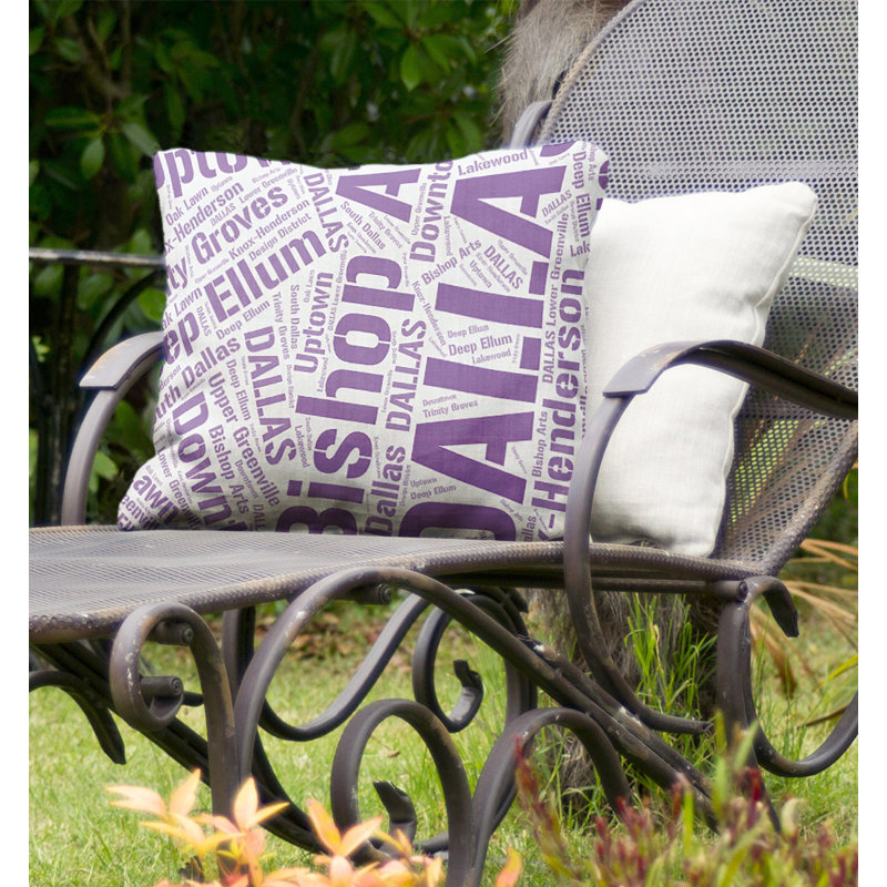 Coussin décoratif intérieur/extérieur dallas, Mauve, Oui, H 16 po x l 16 po
