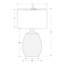 Lighting, H 26 po, lampe de table, abat-jour ivoire / crème, résine crème, contemporain