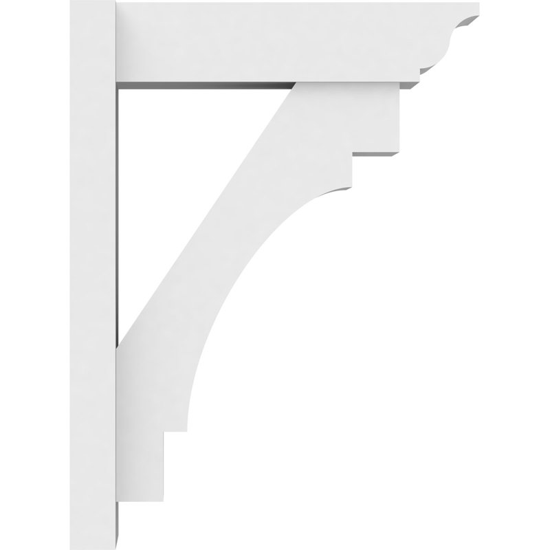 Persienne en PVC de qualité architecturale avec extrémités traditionnelles Merced, L 7 po, H 24 po x P 18 po