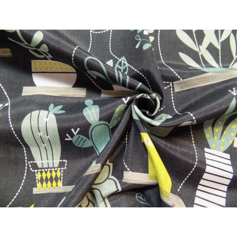 Dames Room Darkening Curtain Single Panel, Black/Green, 130cm Width x 245cm Drop