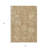 3' X 5' Khaki And Brown Damask Washable Indoor Outdoor Area Rug