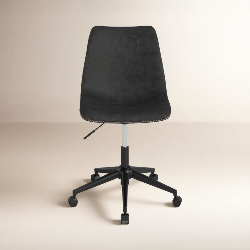 Padme Task Chair, Black Faux Leather