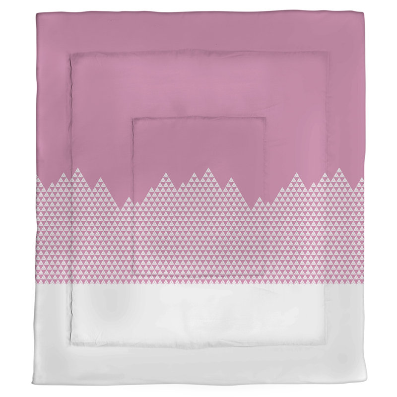 Édredon simple réversible Katelyn Elizabeth Mountain, Édredon très grand, Rose
