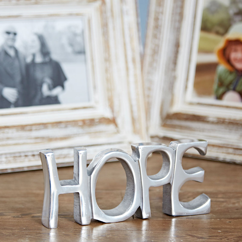 Recycled Metal Hope Sign