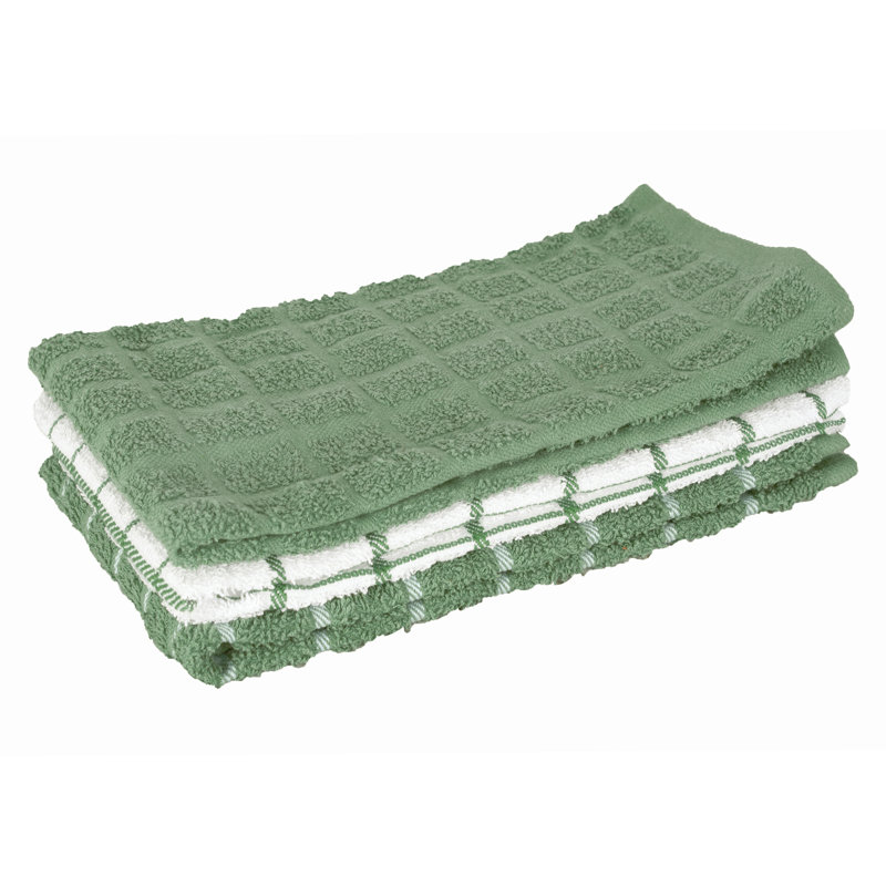 Cotton Plaid Tea Towel Kitchen Towel, Juniper