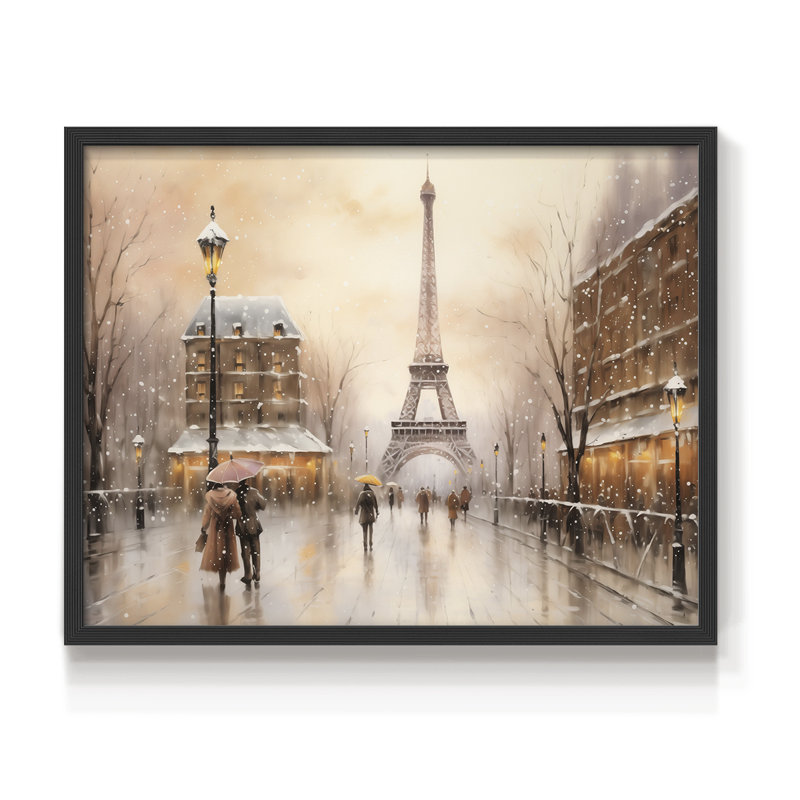 «Chirstmas Art» -ccccxxx- impression encadrée - réversible, H 11 po x l 14 po, Noir, noir, noir, noir