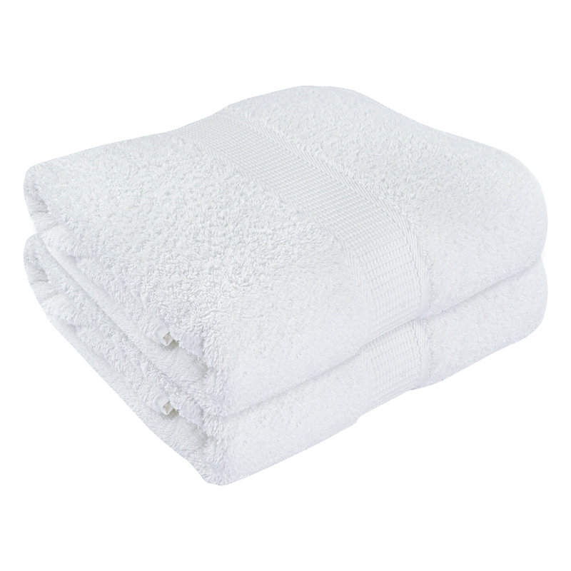 100% Cotton Midweight Bath Towel, White
