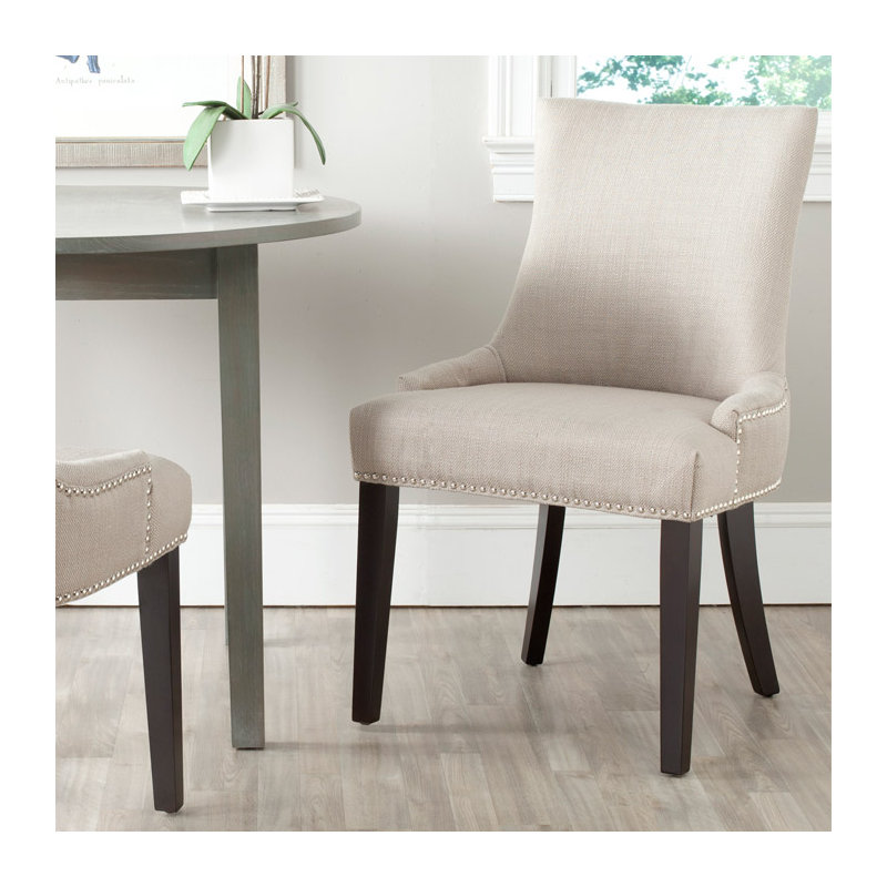 Gallager 19.5'' H Upholstered Parsons Chair, Antique Gold Viscose Linen, 2