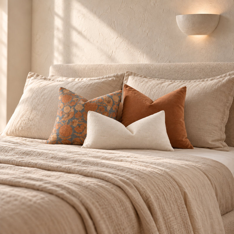Velours avec motif floral et lombaire