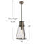 Robert Stevenson Lighting Jaxon - Plafonnier en métal et verre granuleux, nickel poli antique-411702928