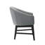 Ensemble de 2 chaises de salle à manger en tissu, gris et noir