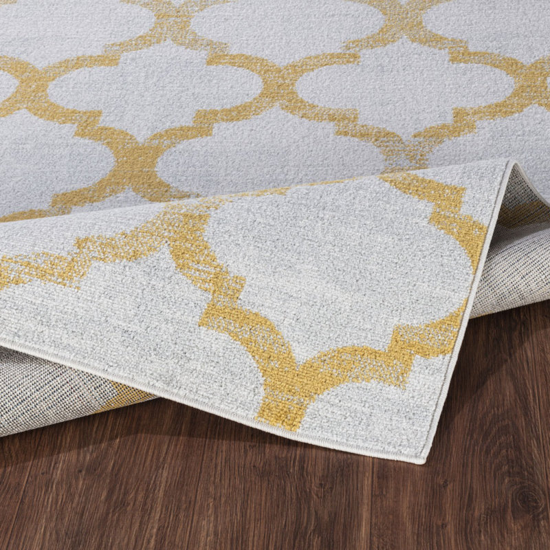 Beyanka Geometric Machine Tufted Area Rug, Rectangle 120 x 170 cm