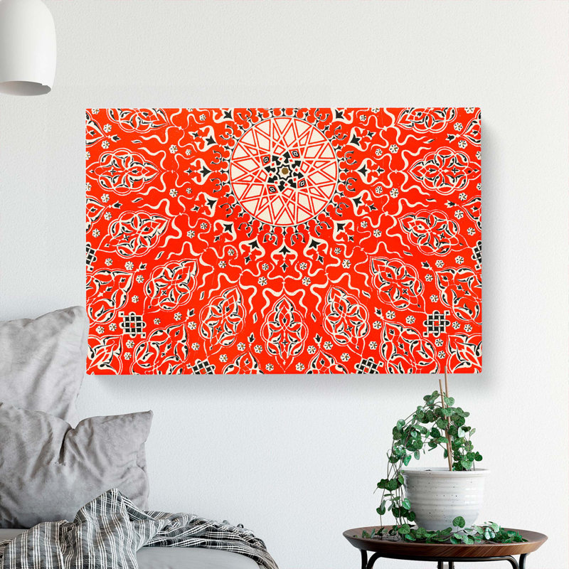Antique Illustration in Orange by Owen Jones - Wrapped Canvas, 40cm H x 60cm W x 3cm D