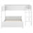 Full XL Over Full XL Wooden Bunk Bed With Built-In Storage Shelf & Ladder-422782842
