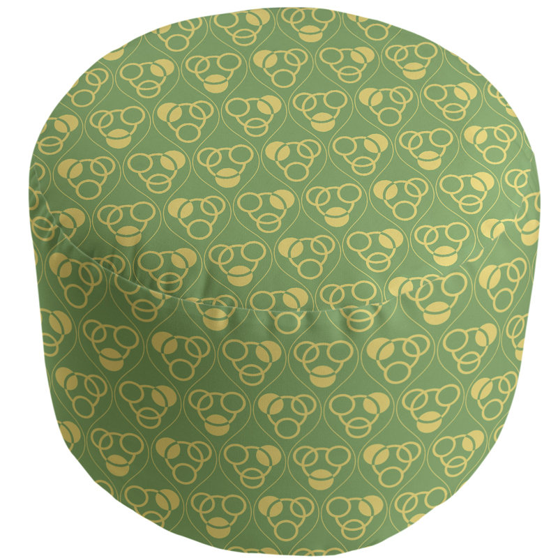 repose-pieds d’ondes à cercles classiques, Vert / Jaune
