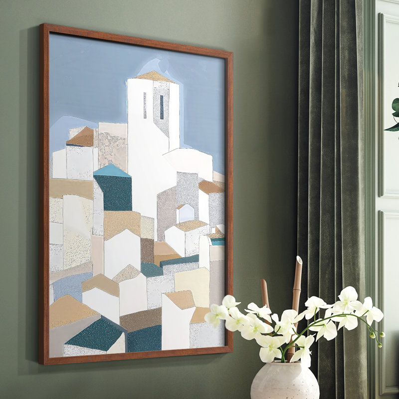 «Abstract XXXI», reproduction encadrée - prête à être accrochée - fabriquée aux États-Unis, H 10 po x l 8 po, Brun
