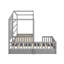 Lit simple en bois avec clôture-417821806