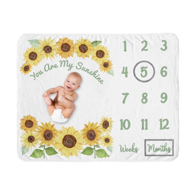 Couverture pour bébé en molleton Sunflower