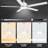 56'' Ceiling Fan with LED Lights-91022863