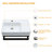 23" L x 16" W White Rectangular Ceramic Wall Mounted Bathroom Sink with Faucet Hole and Black Towel Bar