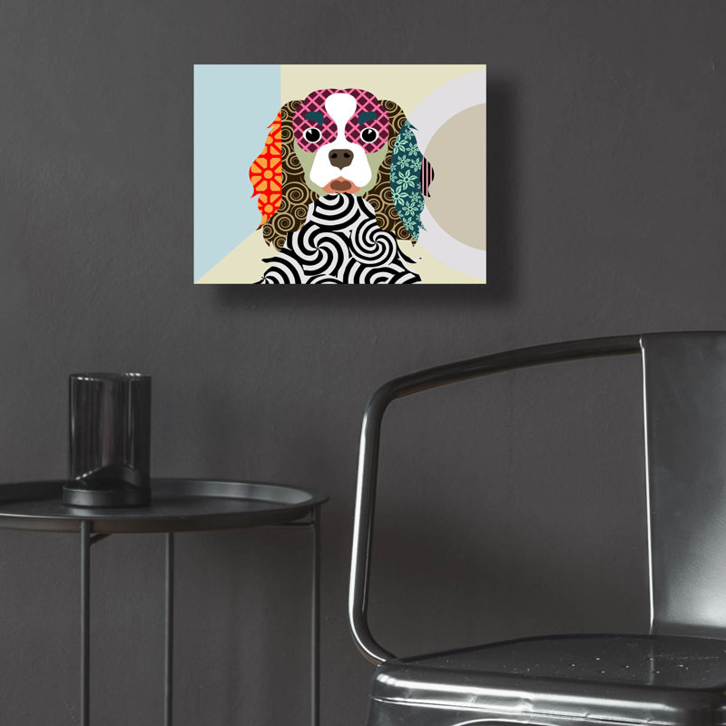 «Cavalier King Charles Spaniel» par Lanre Adefioyue, H 12 po x l 16 po x P 0,13 po