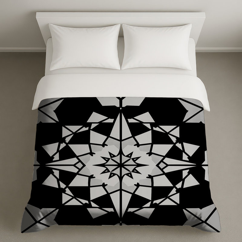 Black White Geometric Pattern Duvet Covers, Queen
