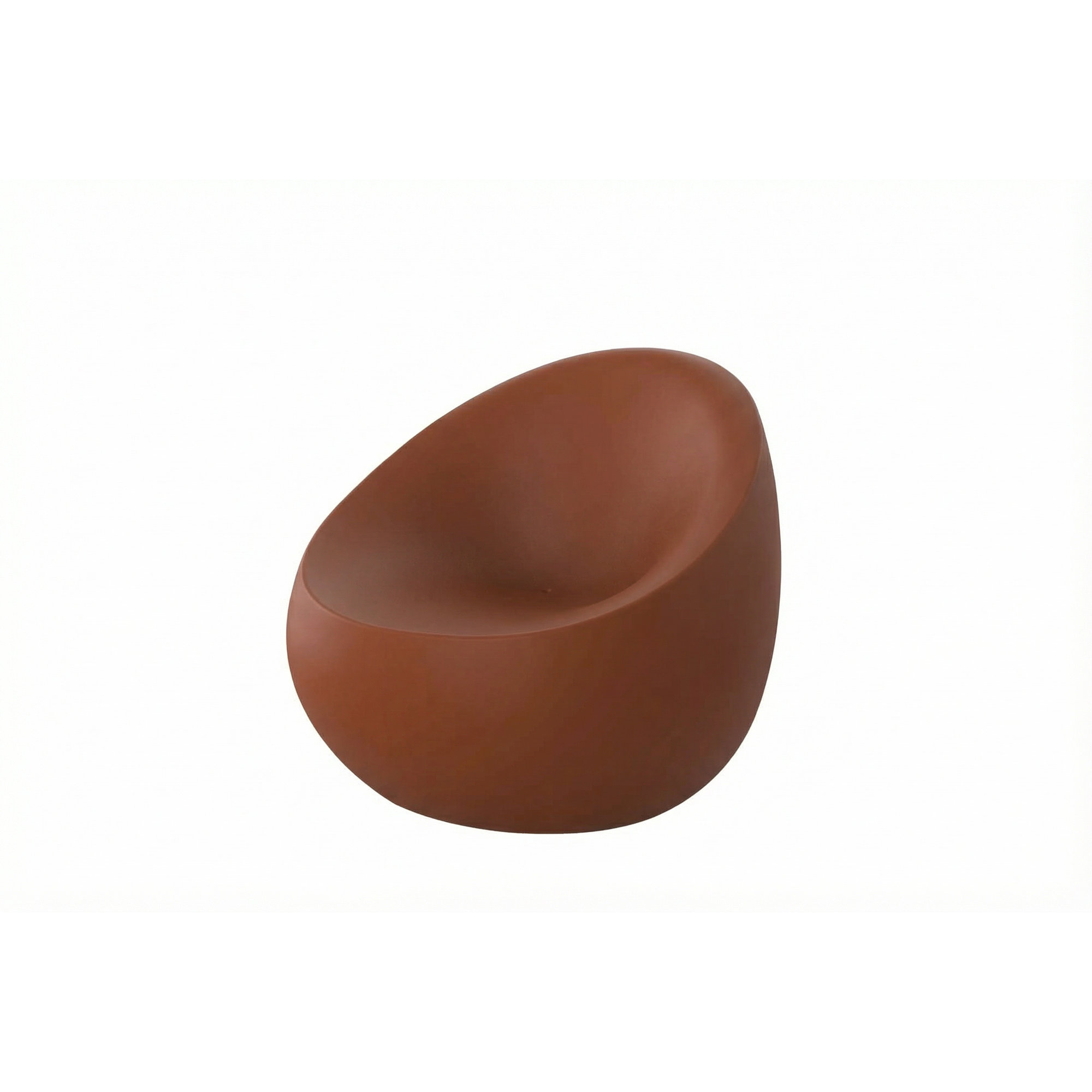 Plastic Outdoor Lounge Chair, Clay