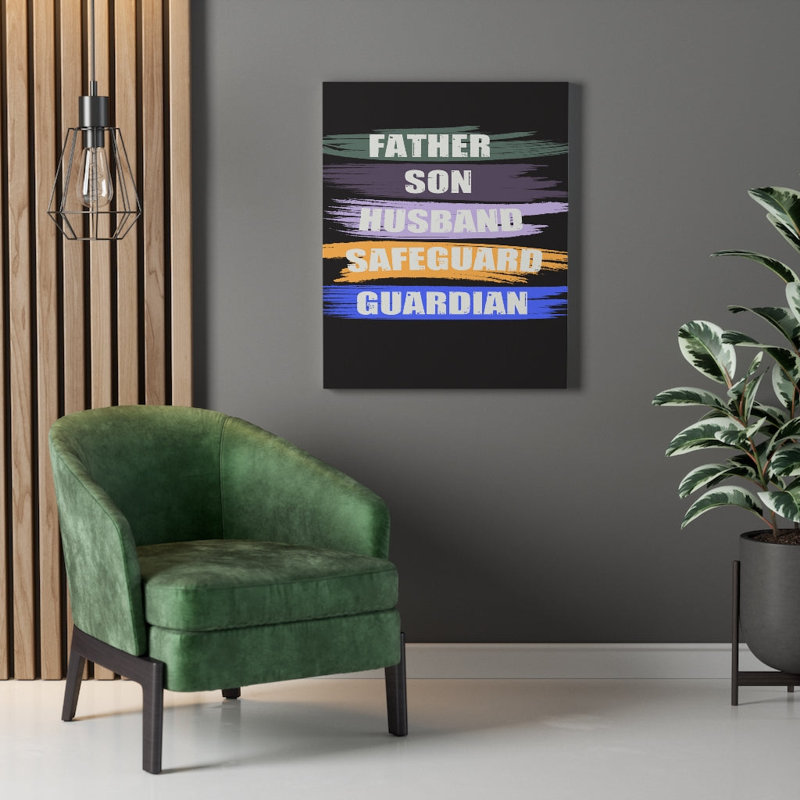 Father Safeguard Guardian - Wrapped Canvas Print