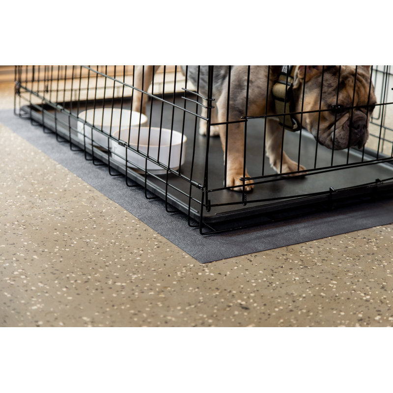 Midnight Black Anti-Skid Polyvinyl Pet Mat 34" x 48"
